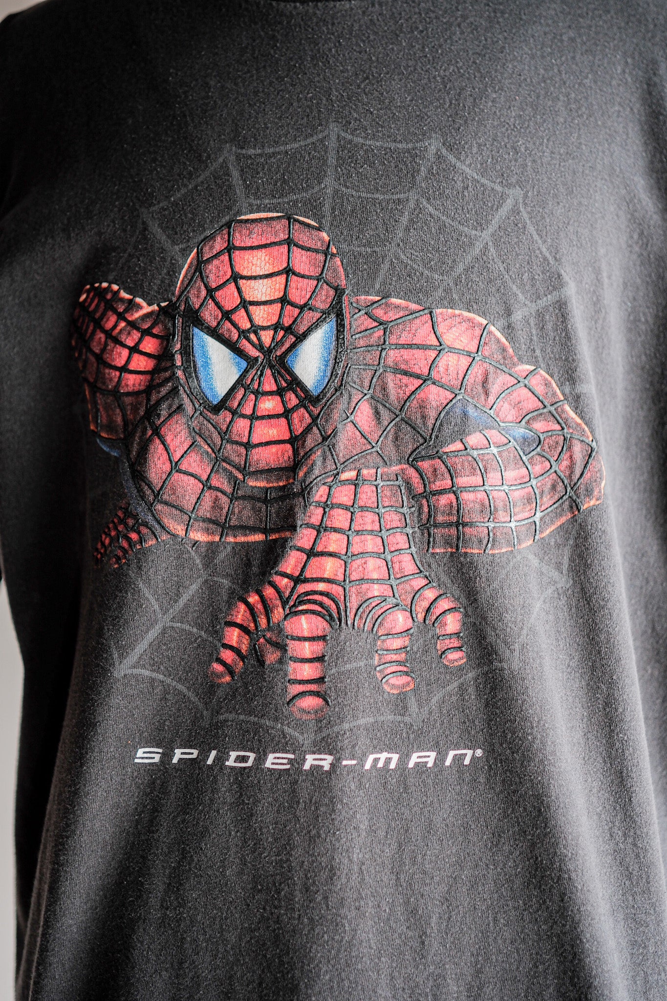 [~ 00's] หนังวินเทจพิมพ์เสื้อยืดขนาด XL "Spider-Man" "Made in US.A"