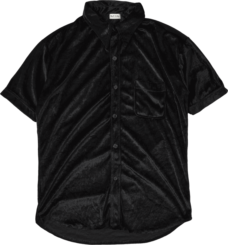 【~90's】Old Paul Smith Black Velor S/S Shirt