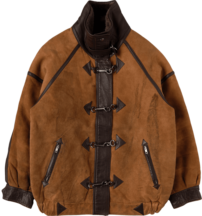 【~90's】Old Yves Saint Laurent Shearling Jacket "Fourrures"