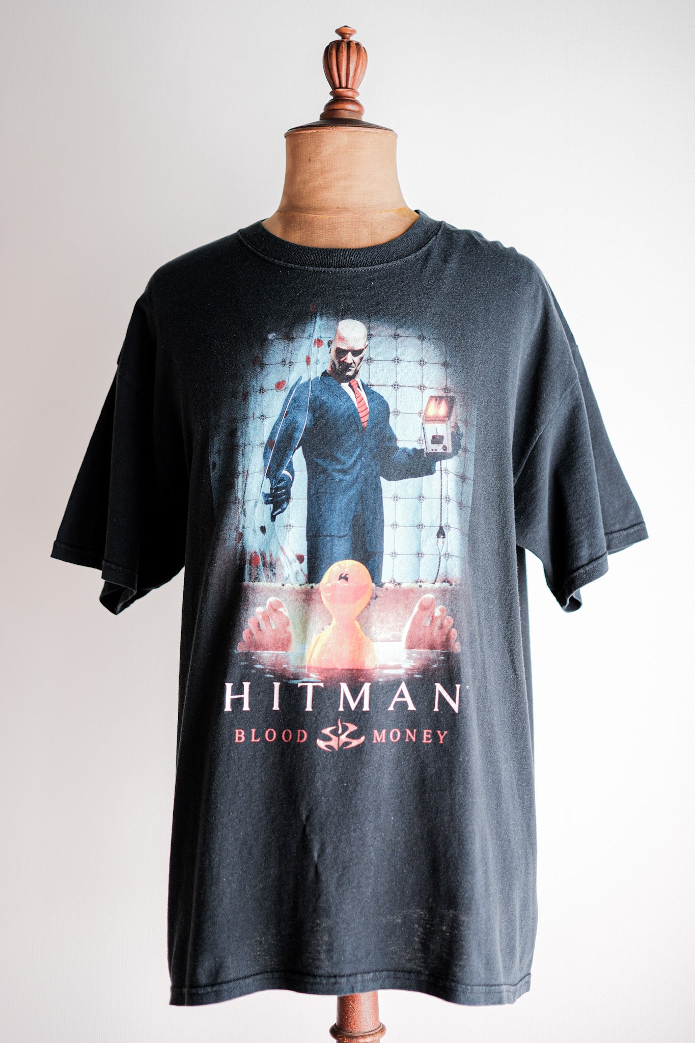 [~ 00 's] 빈티지 게임 프린트 t- 셔츠 크기 .xl "hitman -blood money"