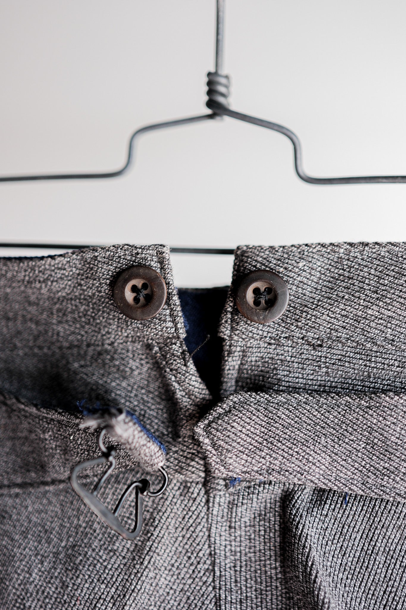 ［~30's］French Vintage Salt & Pepper Cotton Twill Work Pants "Dead Stock"
