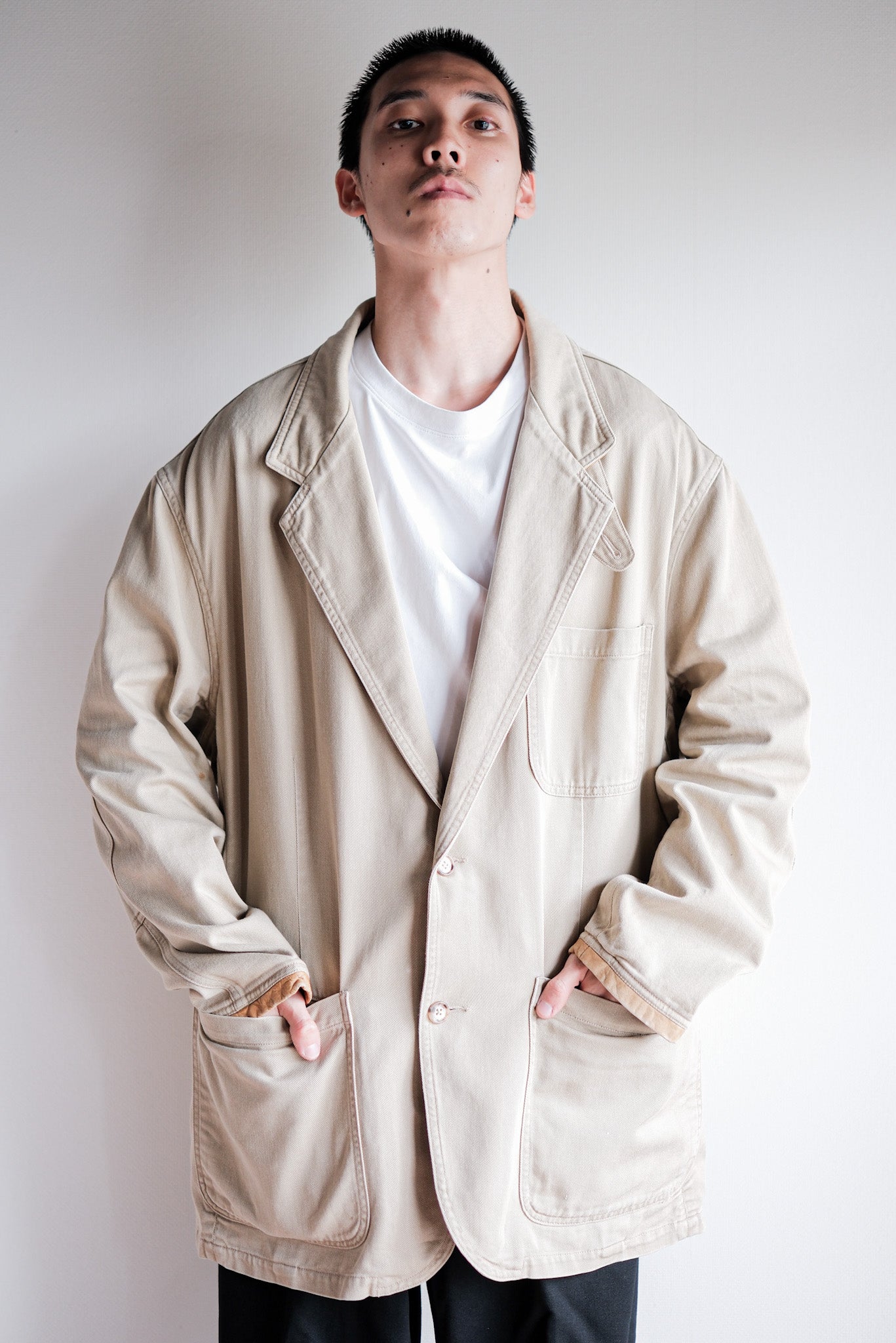 ［~90's］Willis&Geiger Cotton Safari Jacket With Chin Strap Size.L