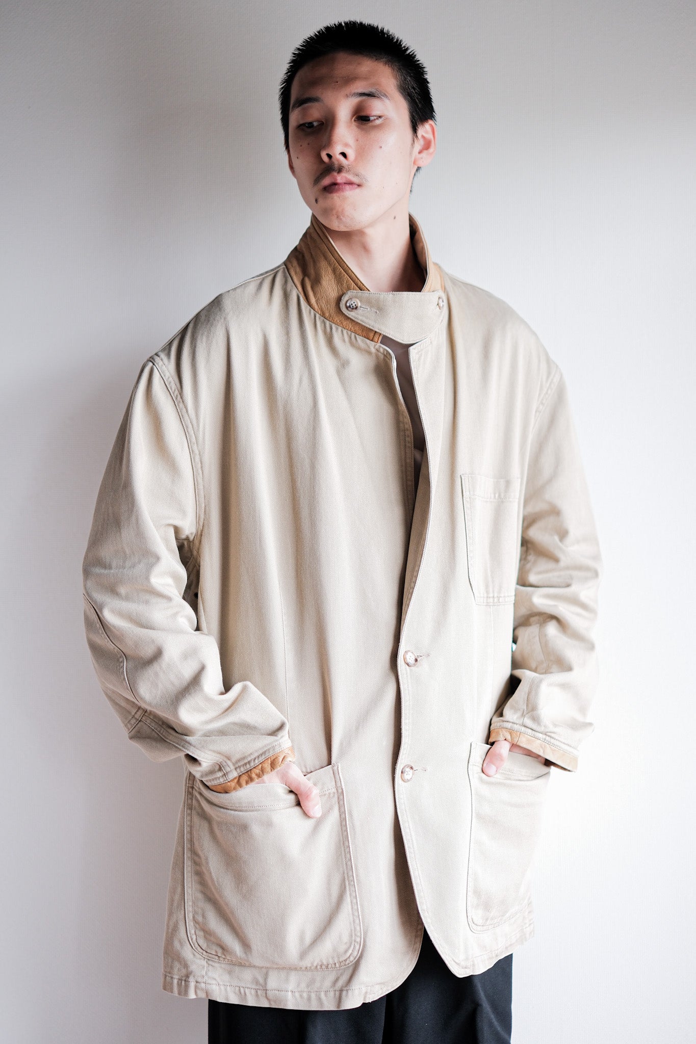 ［~90's］Willis&Geiger Cotton Safari Jacket With Chin Strap Size.L