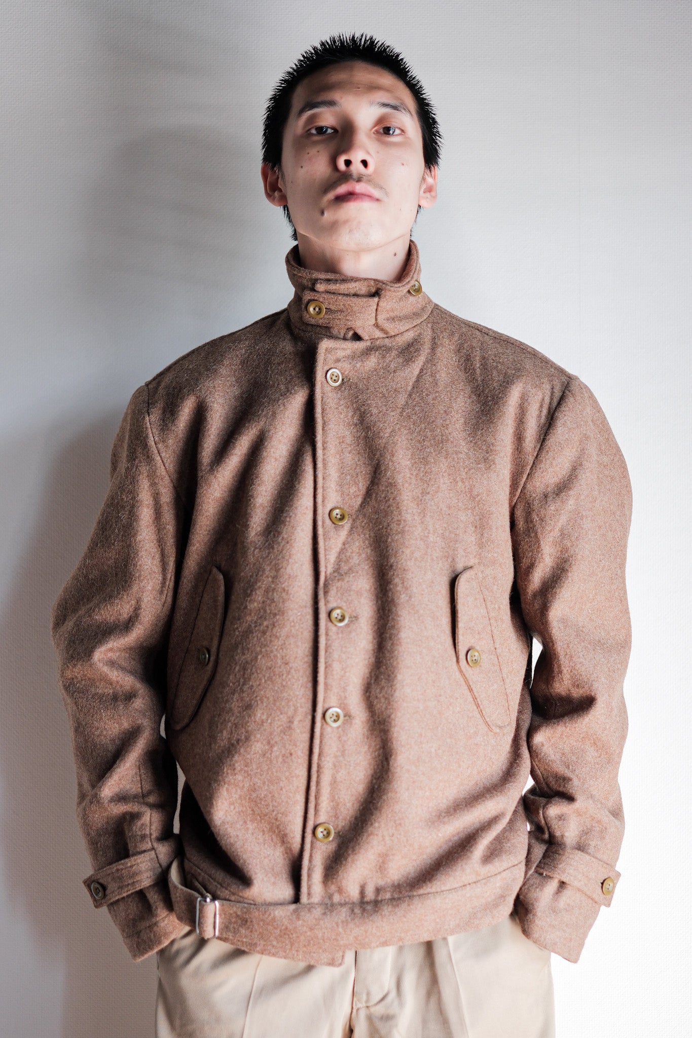 ［~50's］French Army Wool Jacket With Chin Strap Size.42 "Dead Stock"