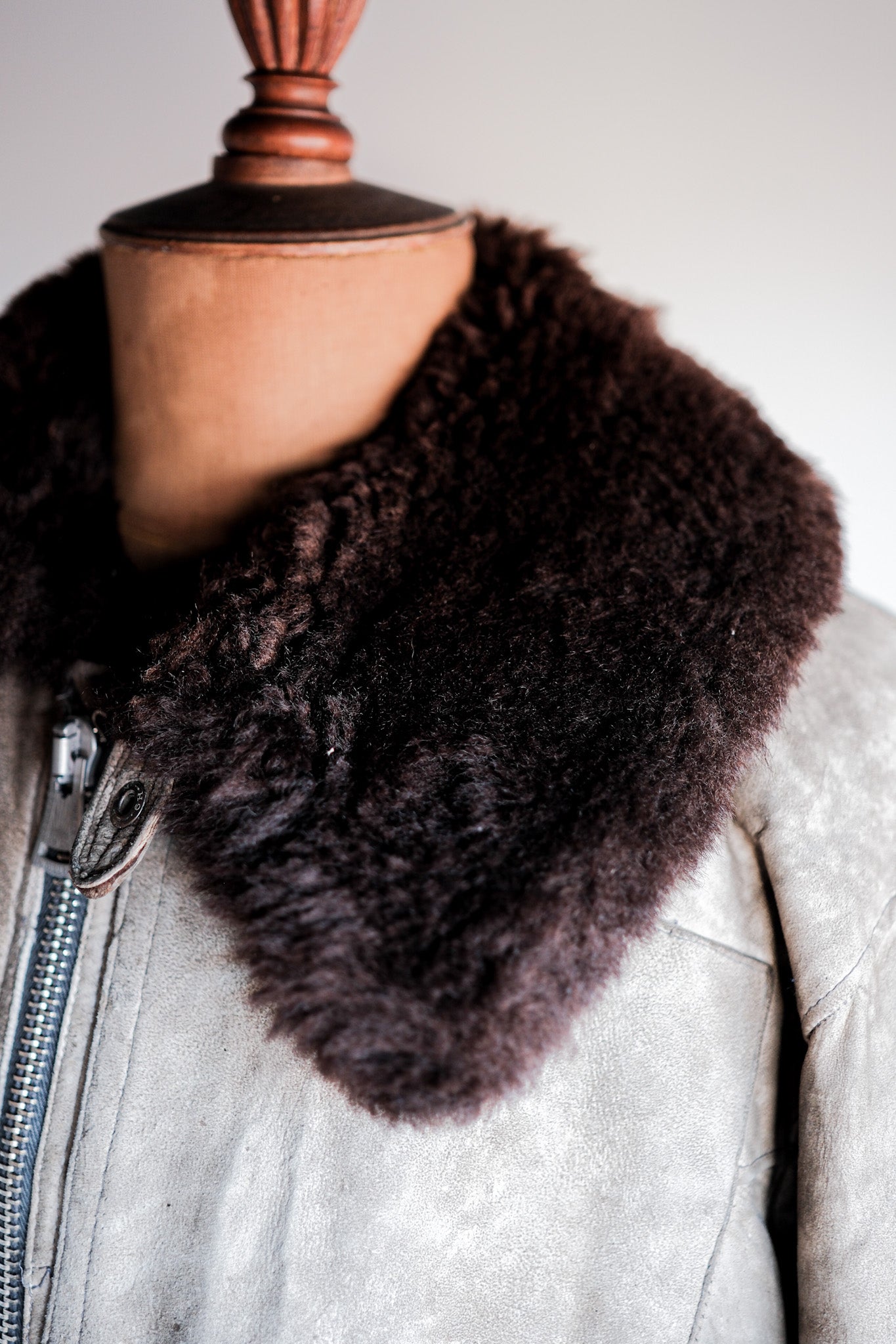 ［~40's］WWⅡ German Air Force Winter Sheepskin Flight Jacket "Luftwaffe" "Unusual Pocket"