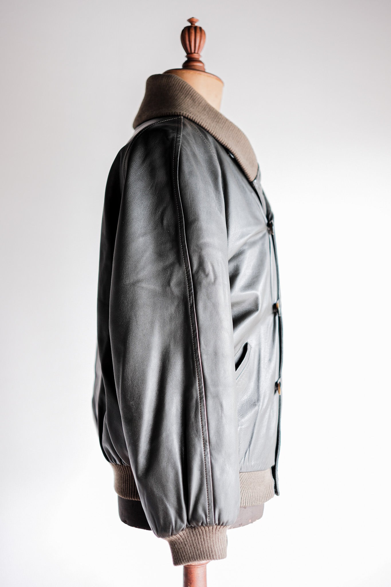 ［~80’s］Old Christian Dior Shawl Collar Leather Blouson Size.50