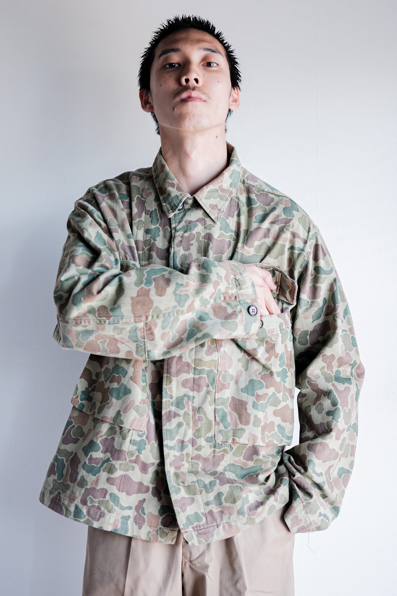 ［~50's］Dutch Army Frogskin Camouflage Field Jacket Size.46