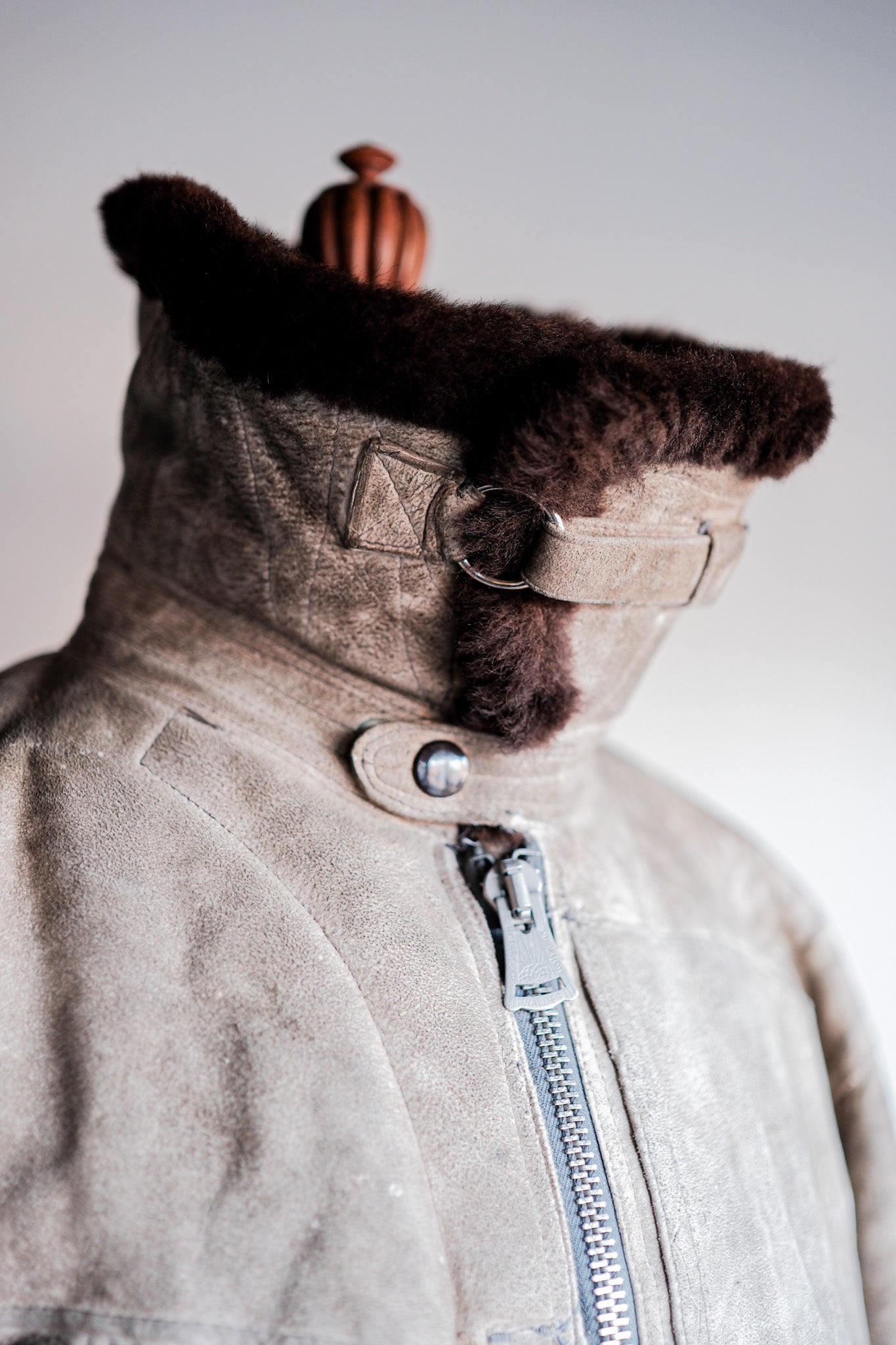 ［~40's］WWⅡ German Air Force Winter Sheepskin Flight Jacket "Luftwaffe" "Unusual Pocket"