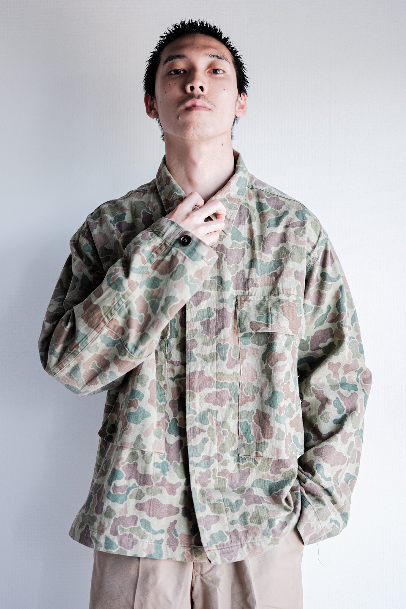［~50's］Dutch Army Frogskin Camouflage Field Jacket Size.46