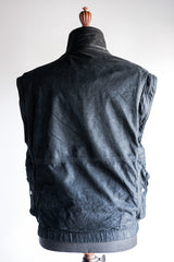 [~90's] Old Renoma Paris Black Leather Detachable Sleeve Multi Pocket Jacket Size.M