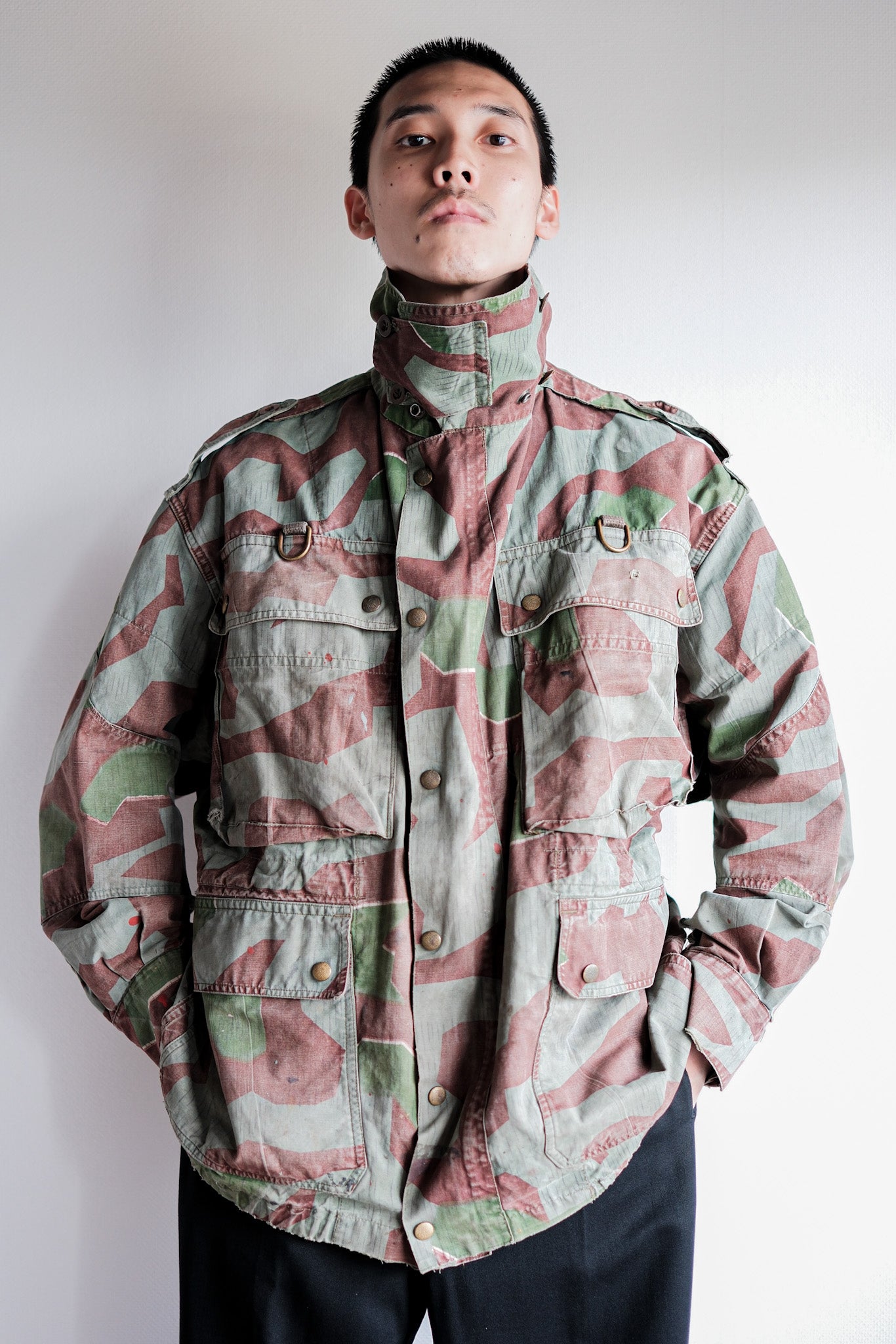 【~50's】German Army Splinter Camouflage Paratrooper Jacket