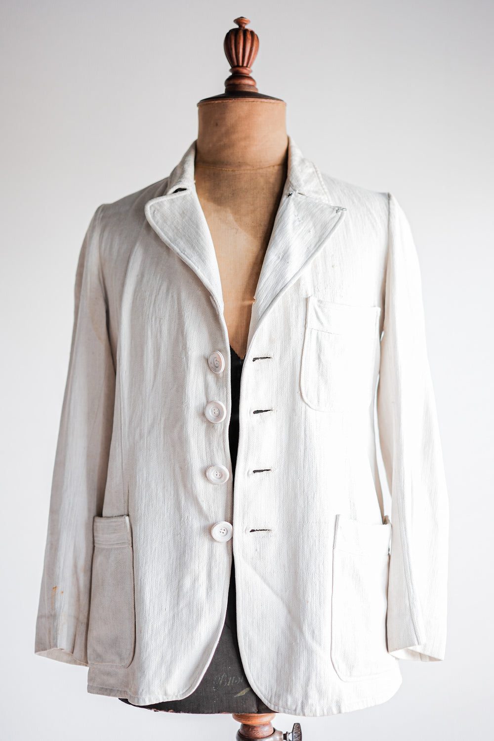 ［~30's］German Army Drillich HBT Linen Jacket "Unusual Pattern"