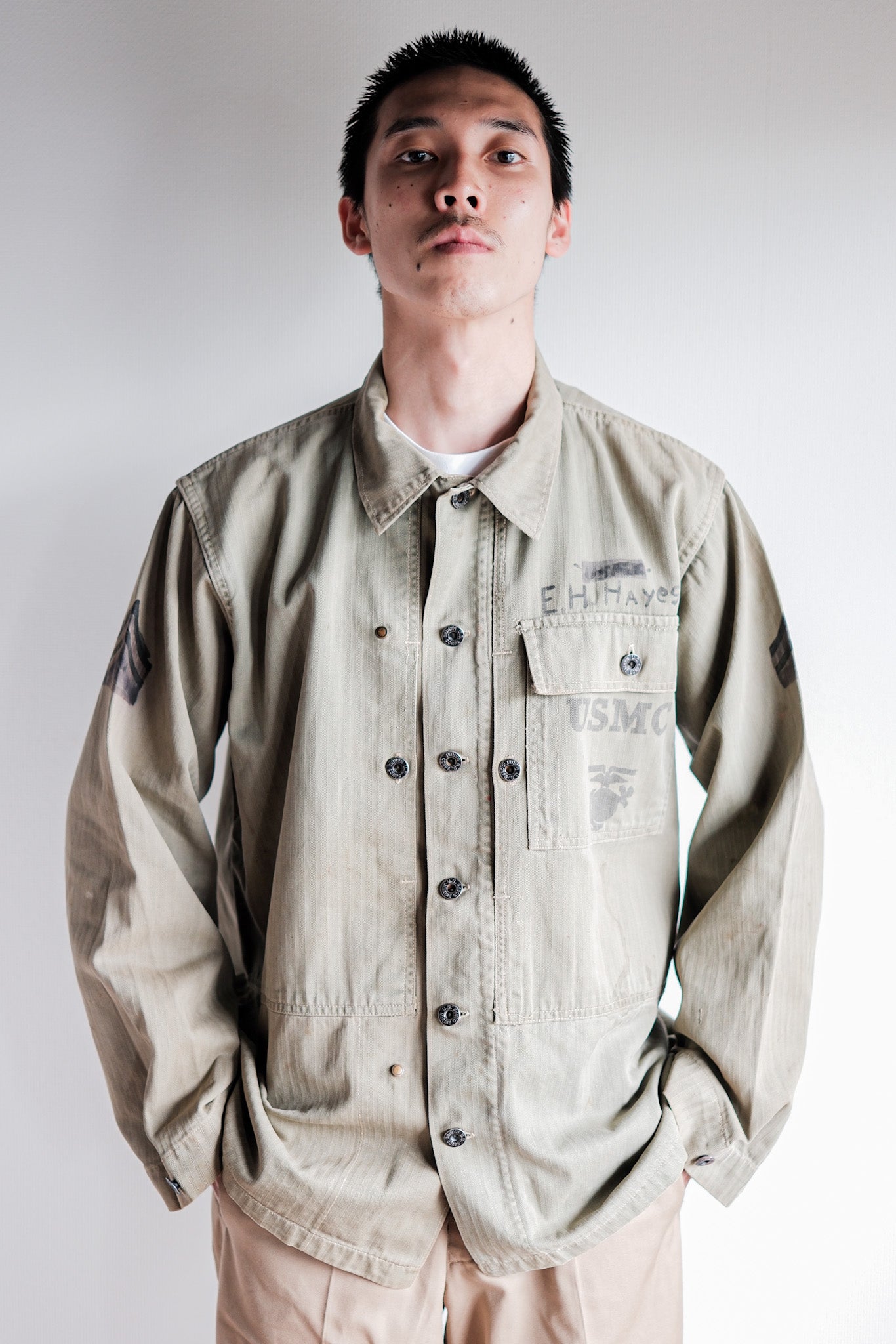 ［~40's］WWⅡ U.S.M.C P-44 HBT Utility Jacket "Hand Paint"