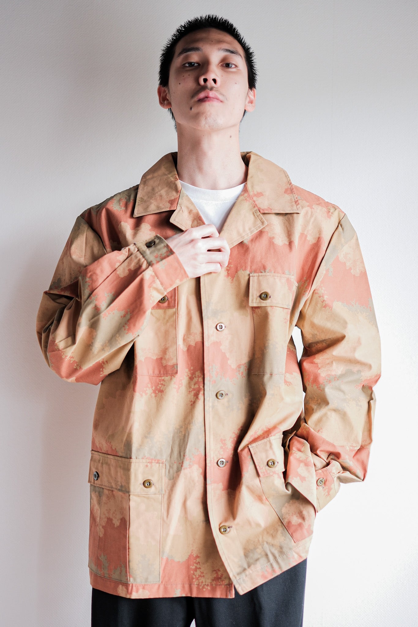 ［~90's］Czechoslovakian Army Desert Pattern Camouflage Field Jacket Size.52 "Test Sample" "Dead Stock"