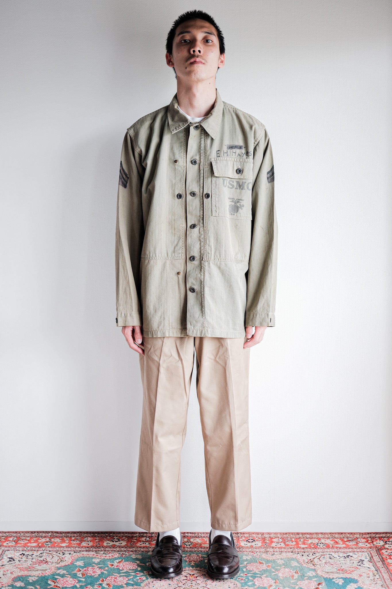 ［~40's］WWⅡ U.S.M.C P-44 HBT Utility Jacket "Hand Paint"