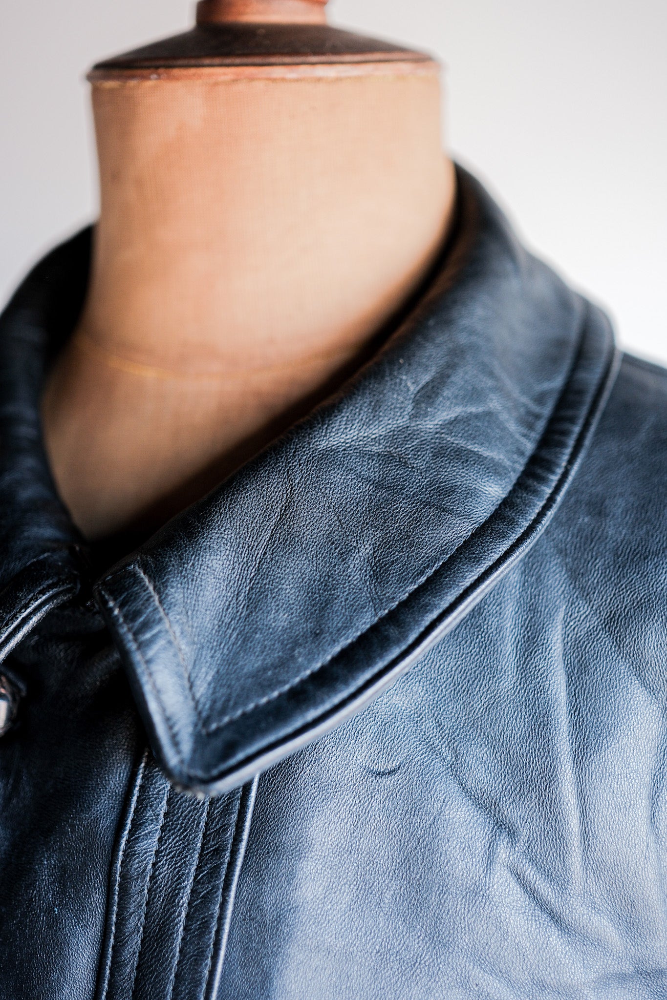 ［~60's］French Vintage Le Corbusier Leather Work Jacket Size.56