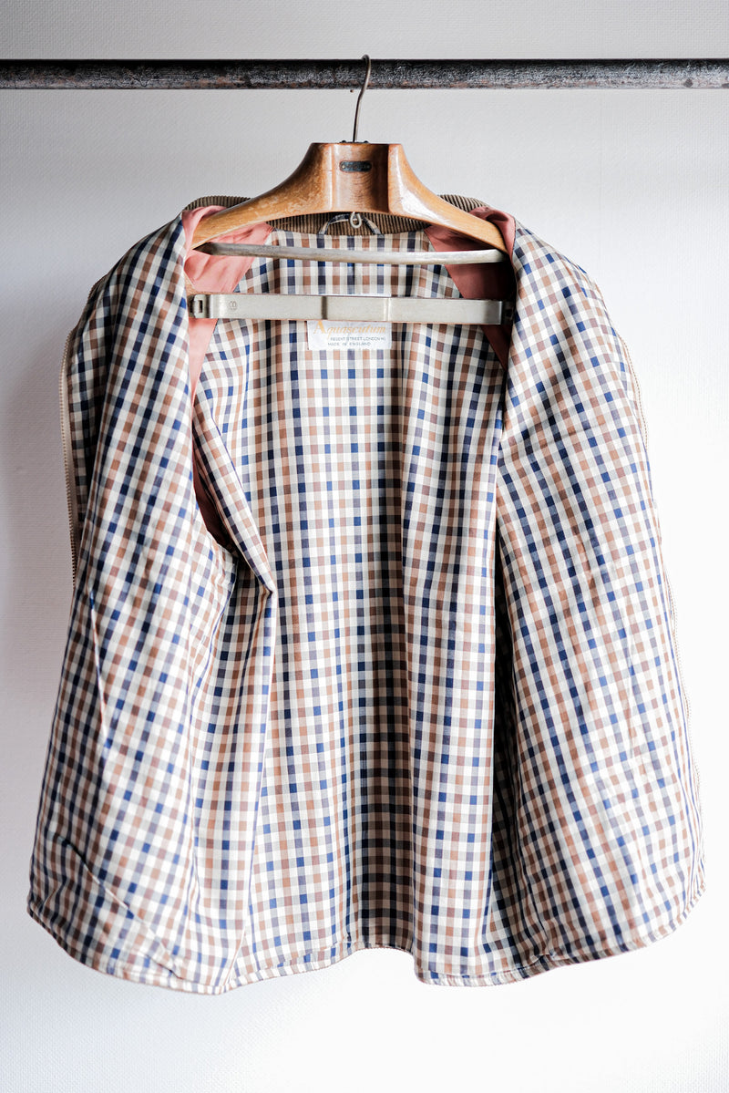 [~80's] Vintage Aquascutum Raglan Sleeve สีน้ำตาล Corduroy Blouson