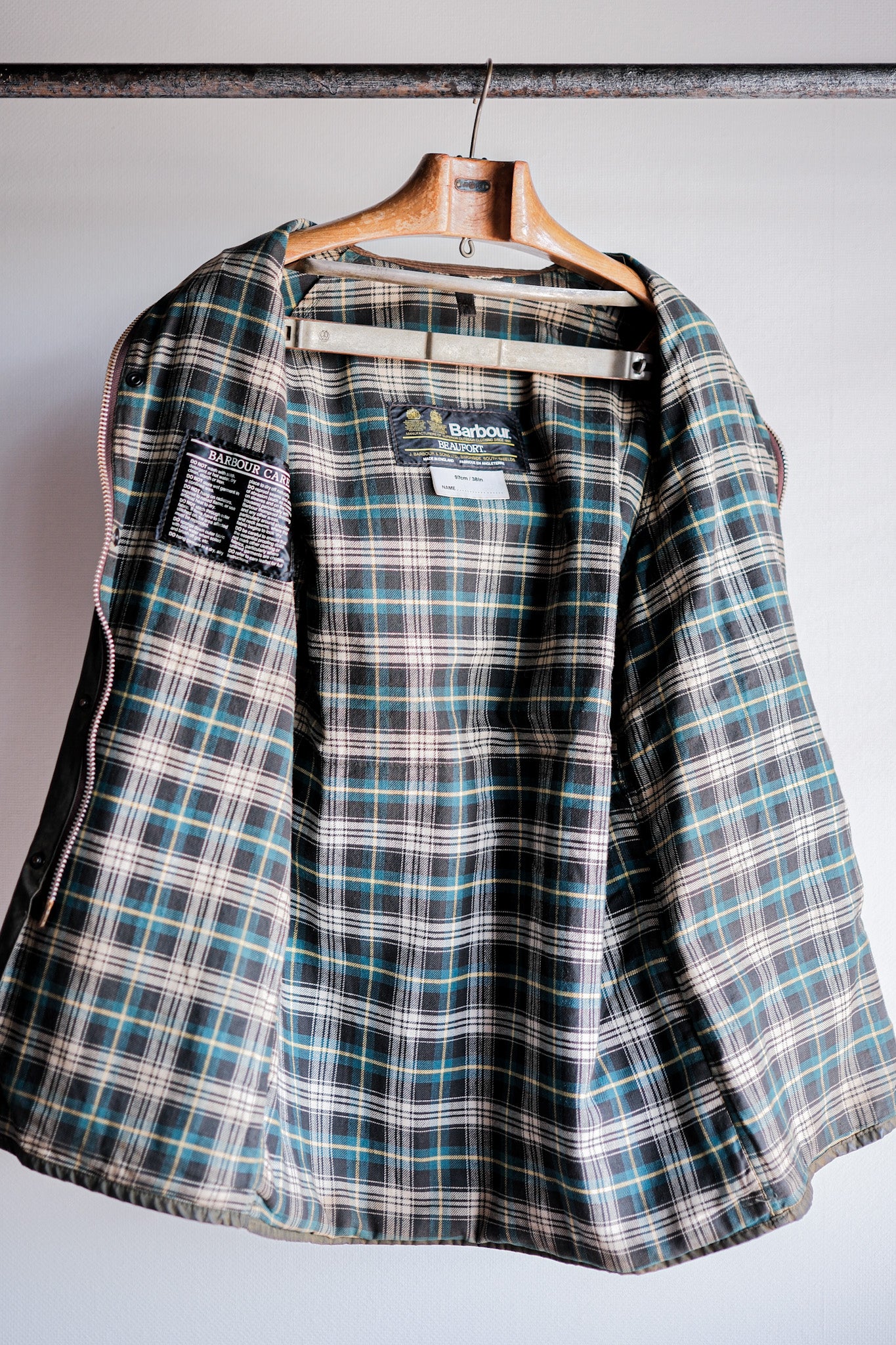 ［~80's］Vintage Barbour "BEAUFORT" With Hood 2 Crest Size.38
