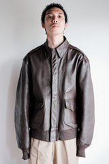 [~ 80's] Willis & Geiger A-2 Type Leather Jacket Size.44 "Made in US.A"