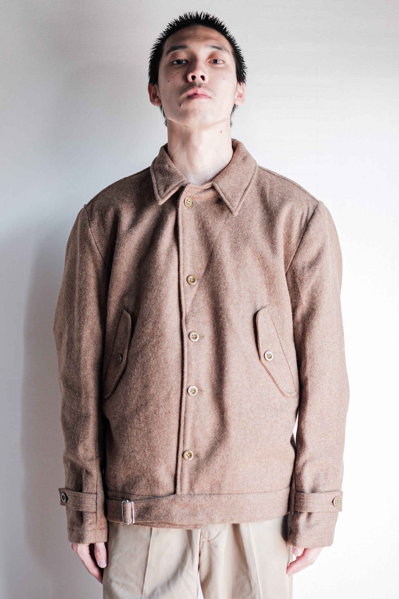 ［~50's］French Army Wool Jacket With Chin Strap Size.42 "Dead Stock"