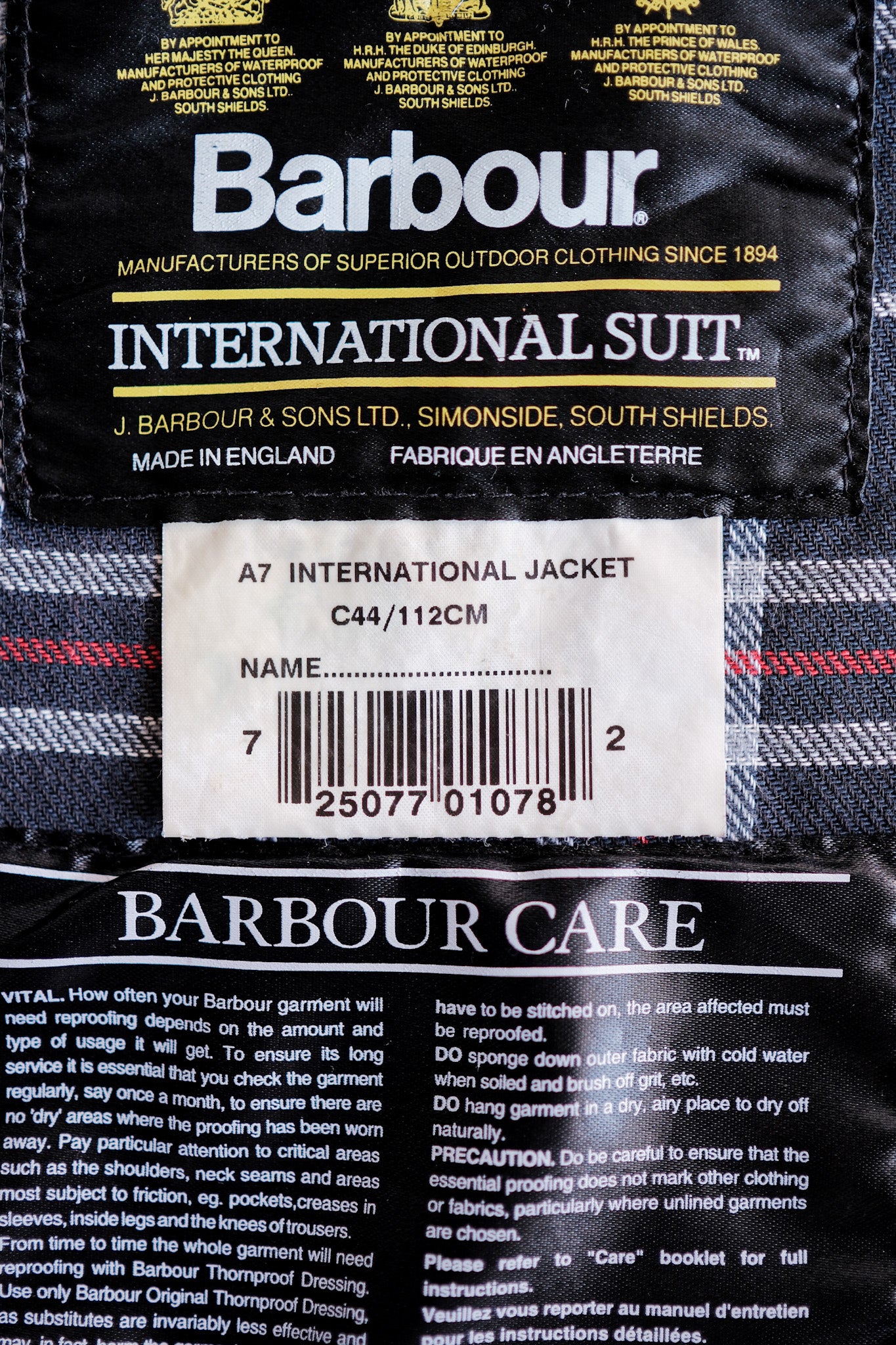 [~ 90's] Vintage Barbour "International Suit" 3 ขนาดยอด