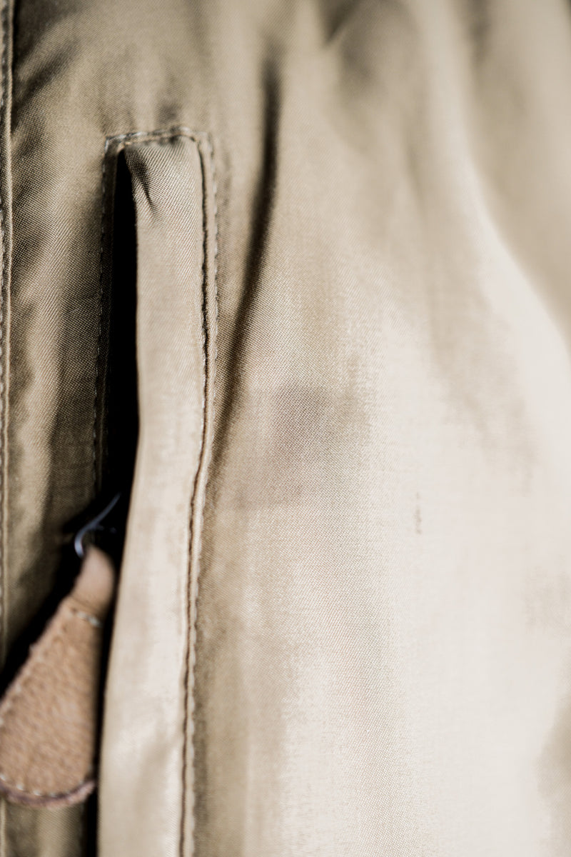 [~80's] Old Yves Saint Laurent Nylon Quilting Blouson พร้อมสายรัดคาง "Pour Homme"