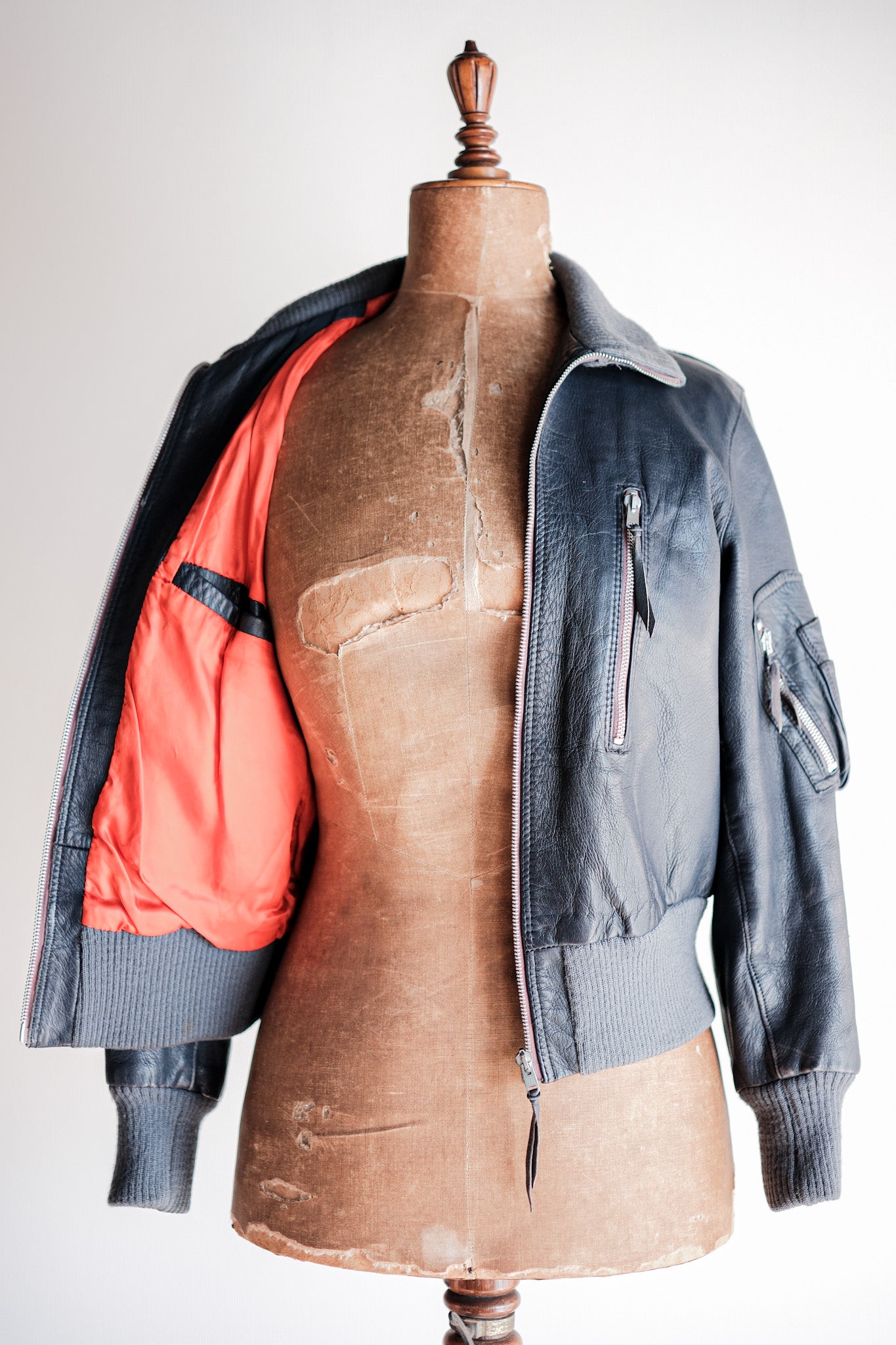 【~60’s】West German Air Force Type Pilot Leather Jacket “Early Type”