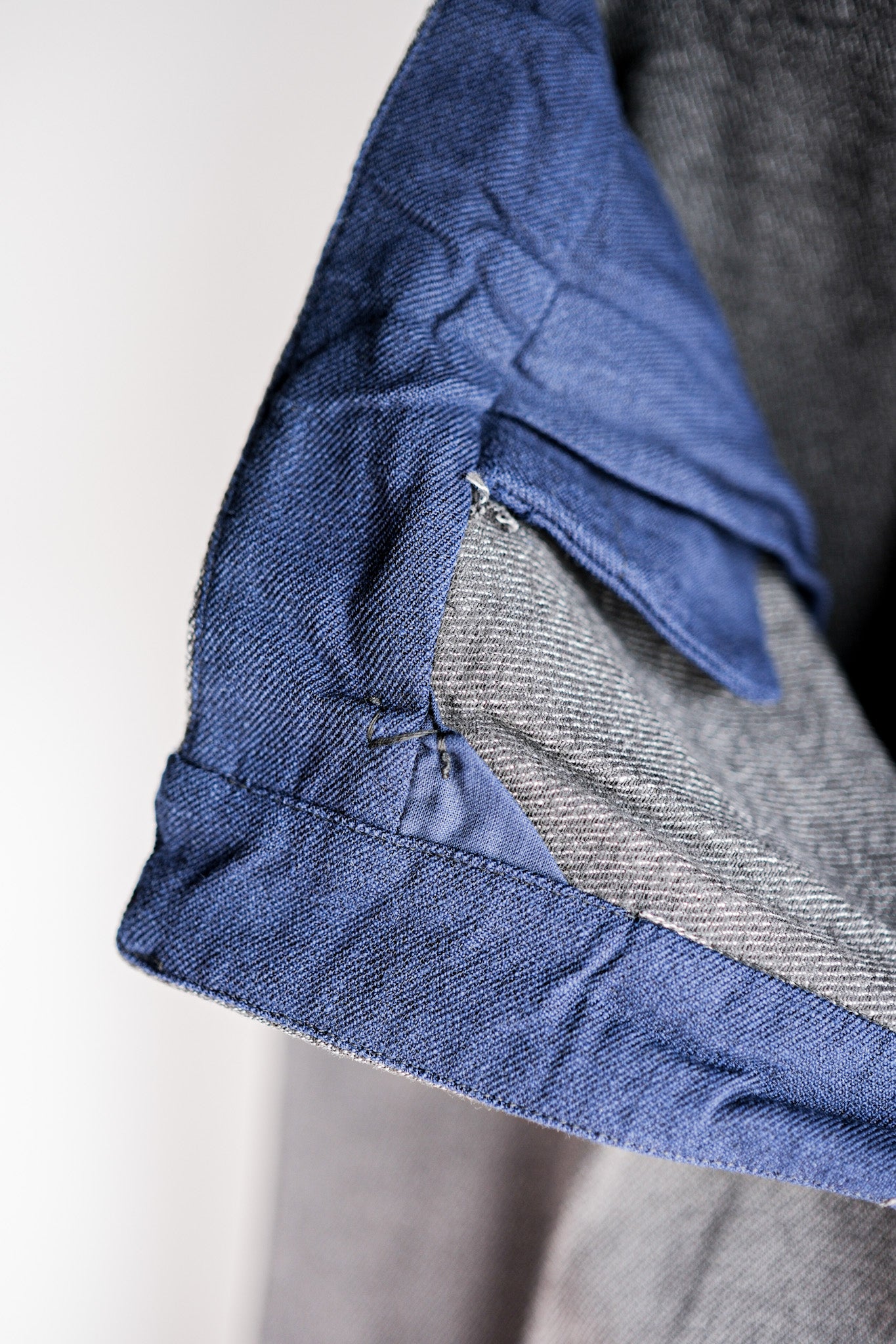［~30's］French Vintage Salt & Pepper Cotton Twill Work Pants "Dead Stock"