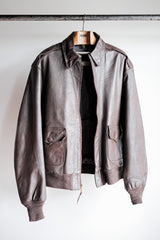 [~ 80's] Willis & Geiger A-2 Type Leather Jacket Size.44 "Made in US.A"