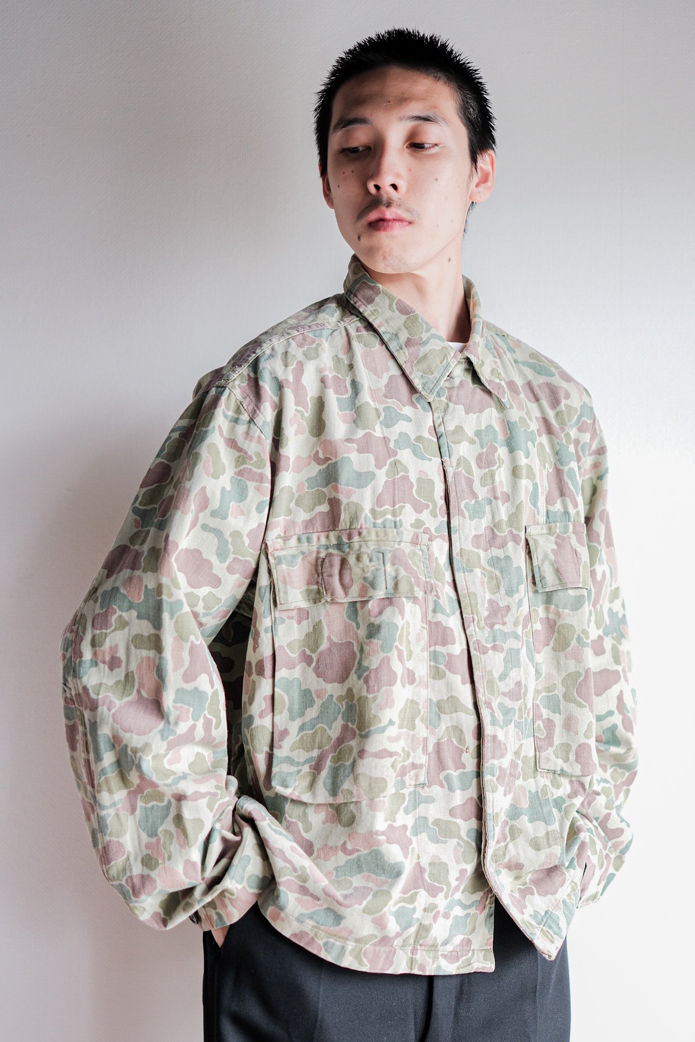 ［~50's］Dutch Army Frogskin Camouflage Field Jacket Size.52