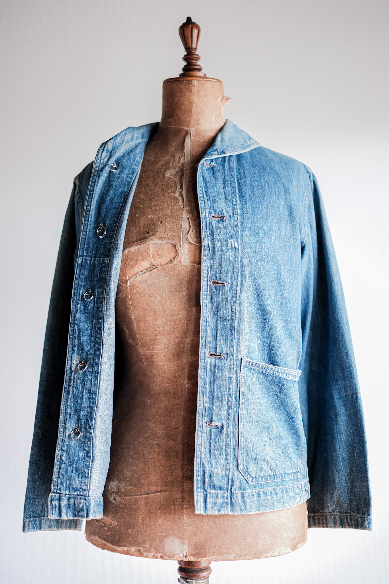 ［~40’s］WWⅡ U.S.NAVY Shawl Collar Denim Coverall