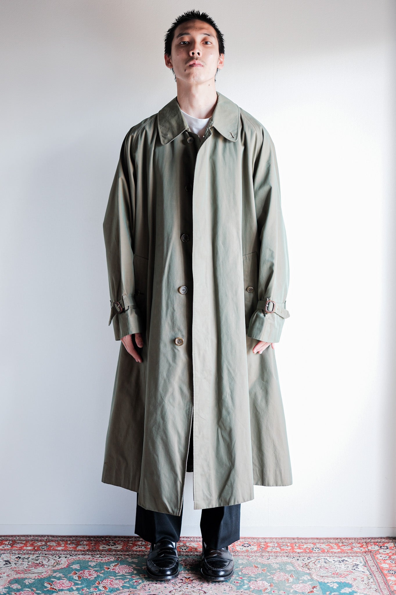 ［~70's］Vintage Burberrys Single Raglan Rider Coat C100 With Liner Size.52RL "TAMAMUSHI"