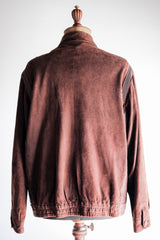[~ 80's] แจ็คเก็ตหนังหนังนิ่มสีน้ำตาล Old Loewe