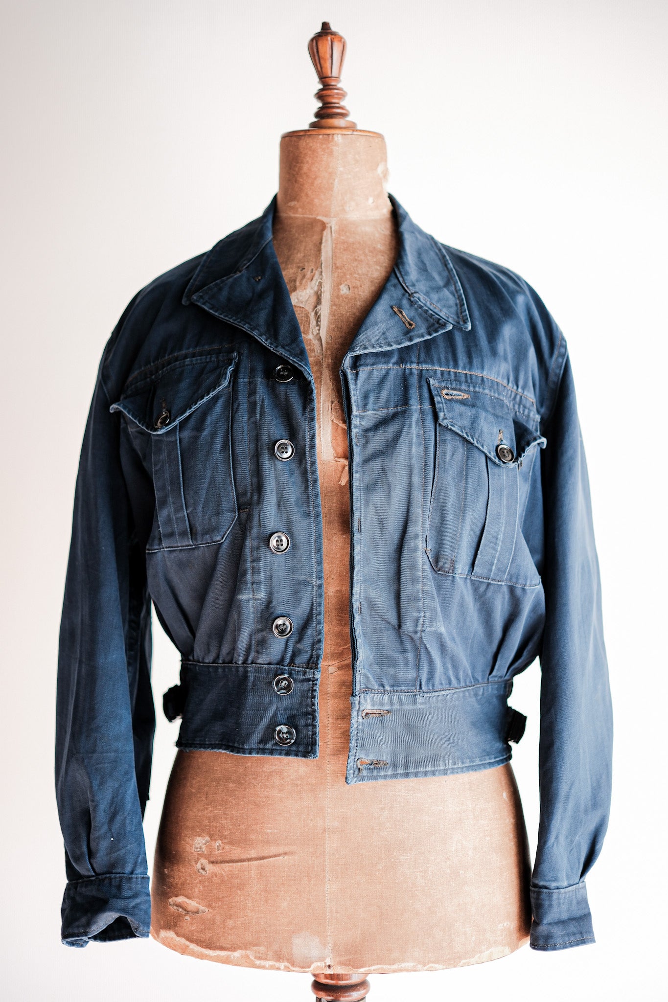 ［~60’s］Royal Canadian Navy Indigo Cotton Twill Work Jacket Size.N2