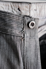 [~ 40's] French Vintage Grey Cotton Pique Work Ows "Patchwork"