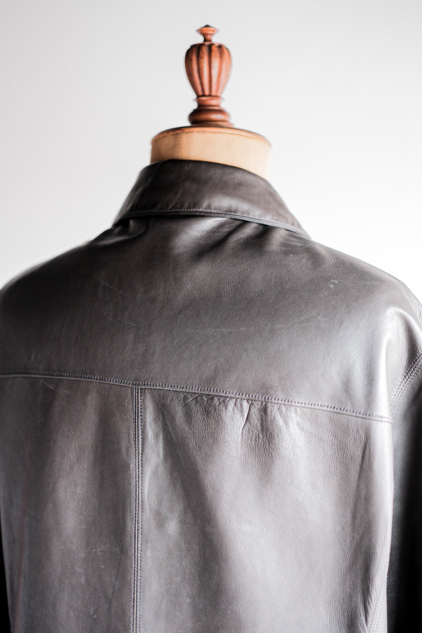 [~90's] Old SERAPHIN Lamb Leather Shirt Jacket Size.54