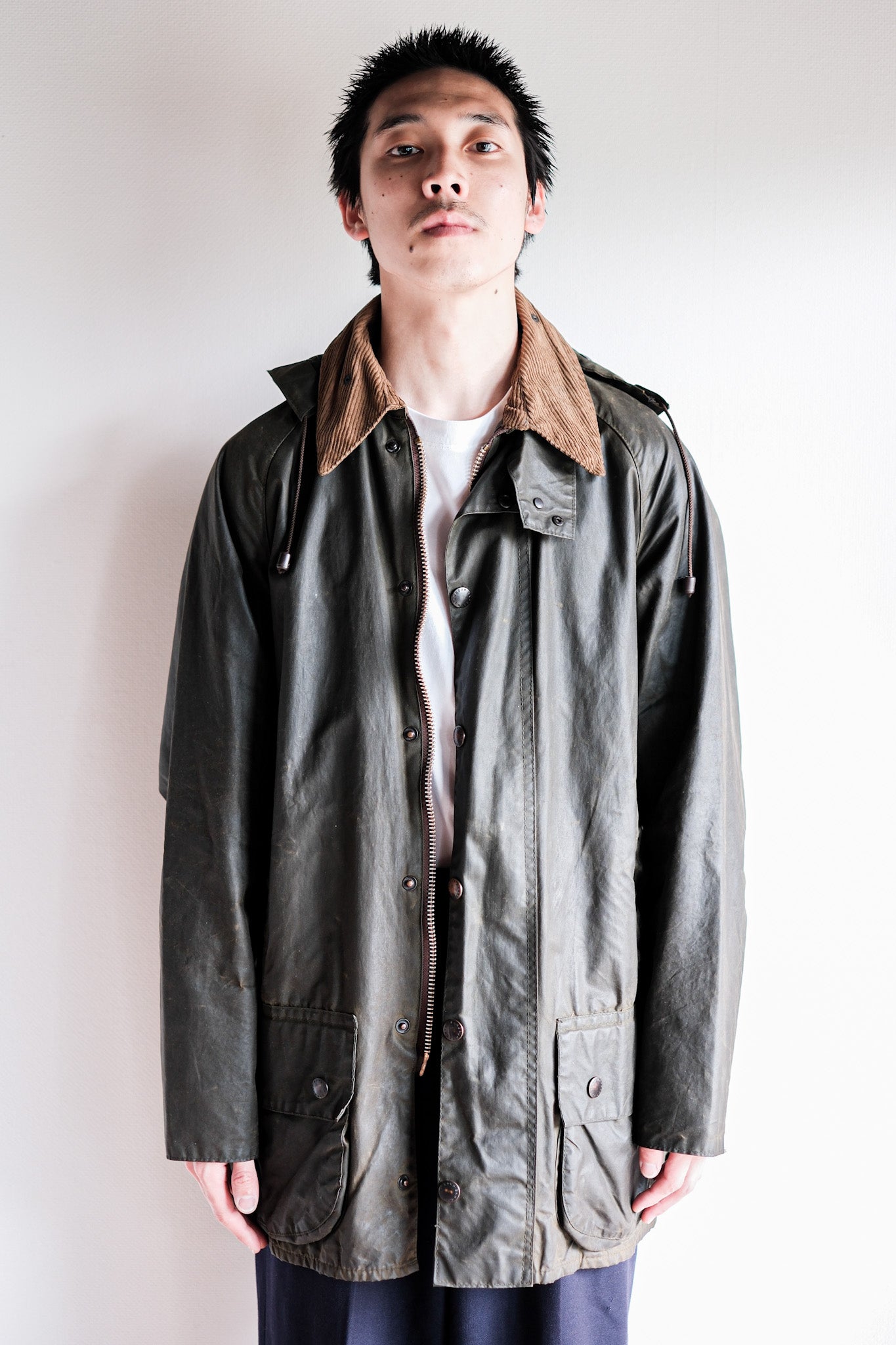 ［~80's］Vintage Barbour "BEAUFORT" With Hood 2 Crest Size.38