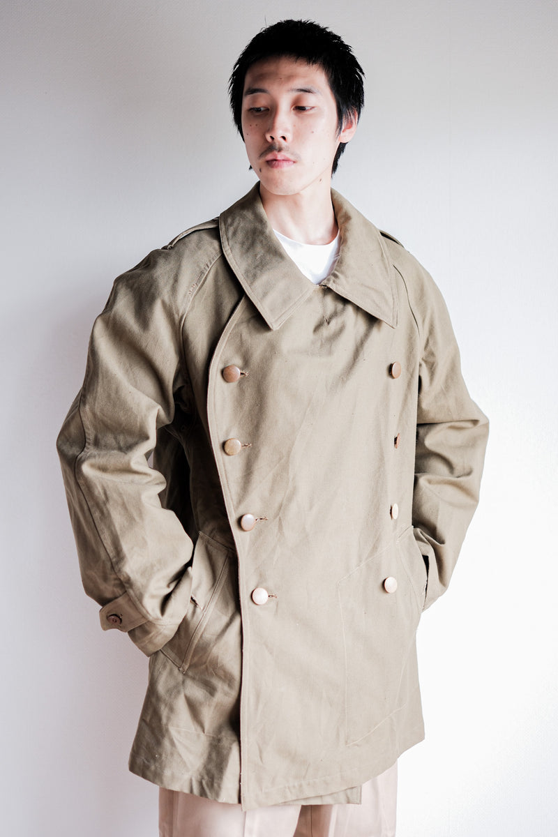 【~40's】French Army M38 Double Breasted Motorcycle Jacket Size.2 "1st Type" "Dead Stock"