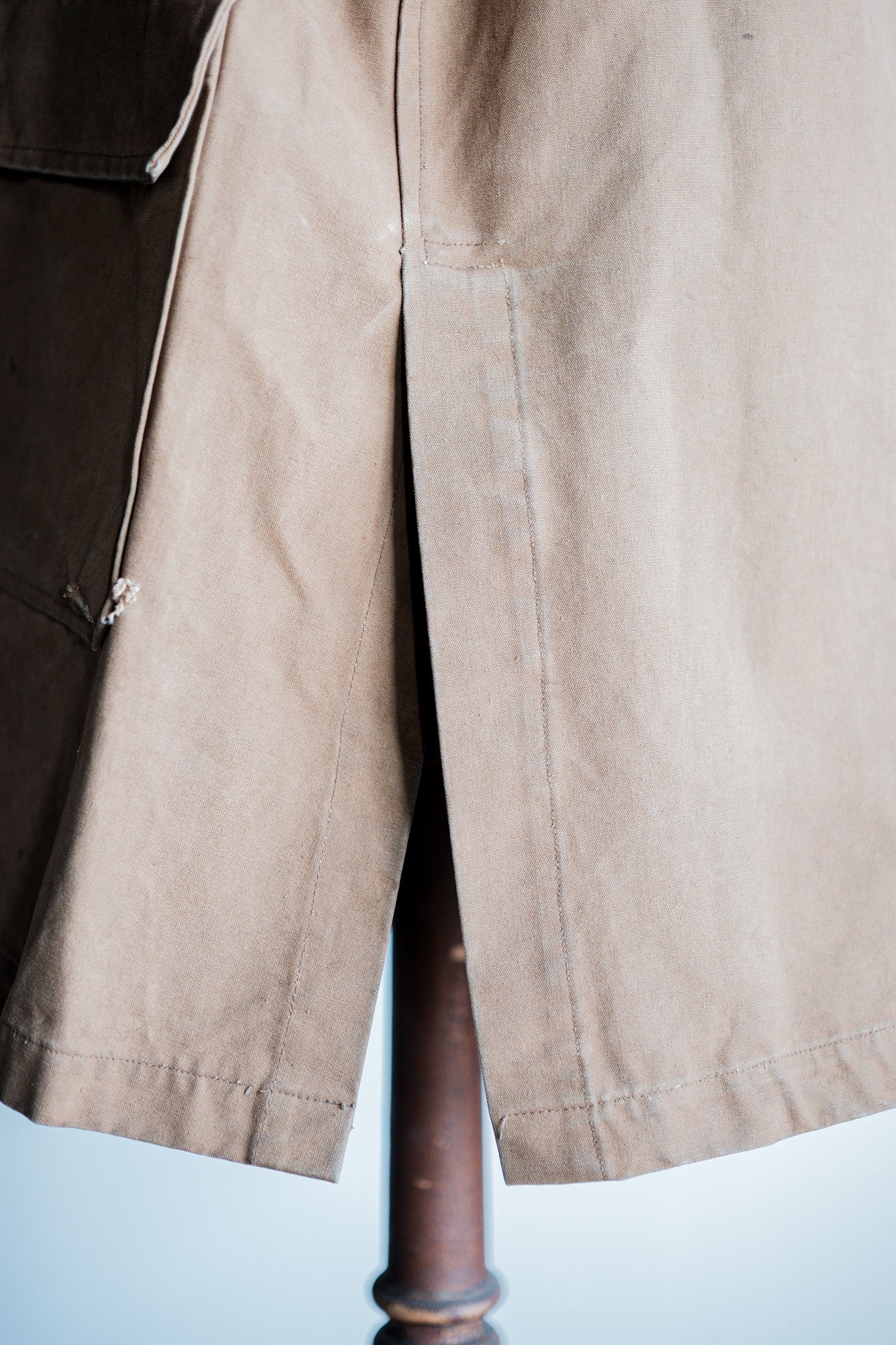 [〜40年代]法國復古棉布畫布工作半外套