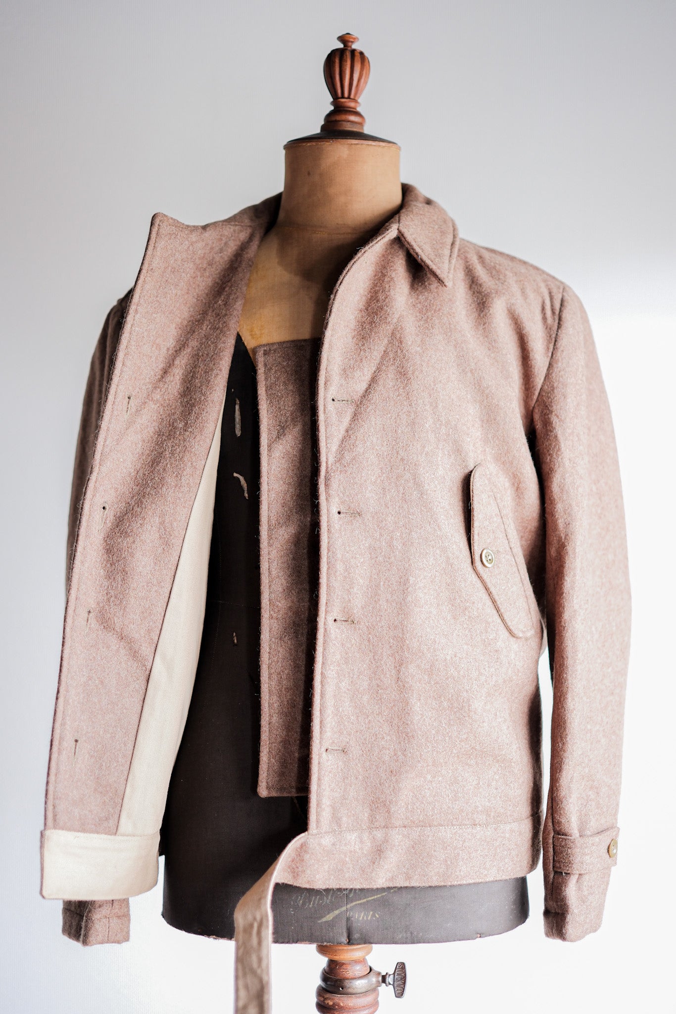 ［~50's］French Army Wool Jacket With Chin Strap Size.42 "Dead Stock"