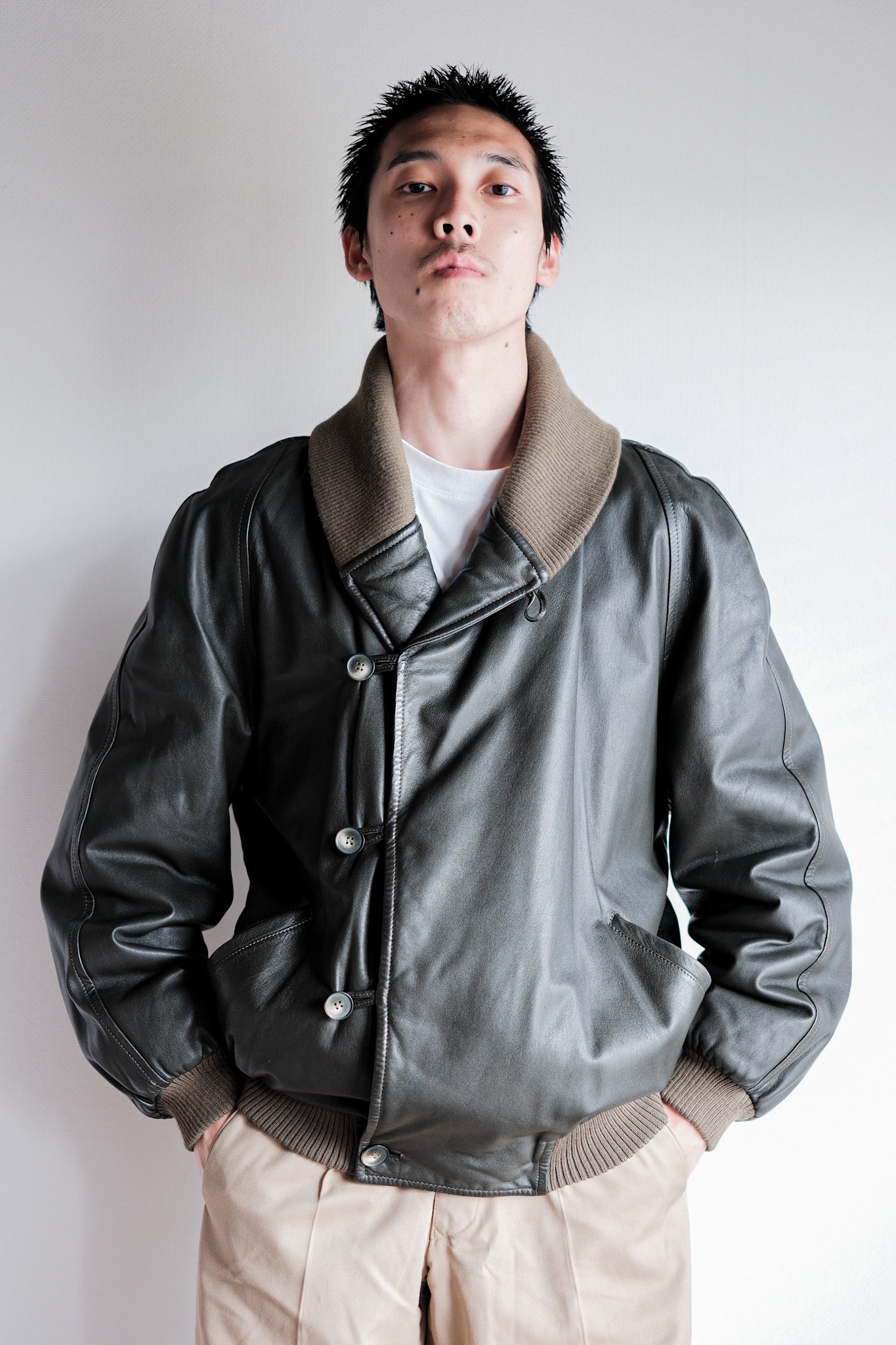 ［~80’s］Old Christian Dior Shawl Collar Leather Blouson Size.50