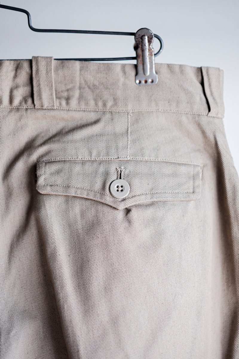 [~ 60's] กองทัพฝรั่งเศส M52 ขนาดกางเกง Chino ขนาด 22 "Dead Stock"
