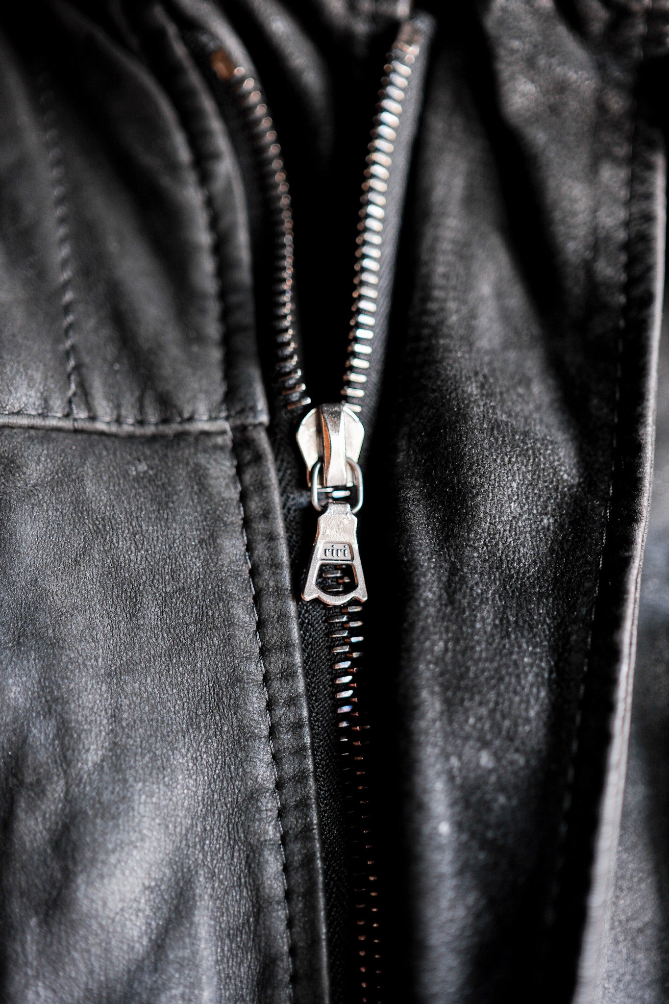 ［~90's］Old Renoma Paris Black Leather Detachable Sleeve Multi Pocket Jacket Size.M