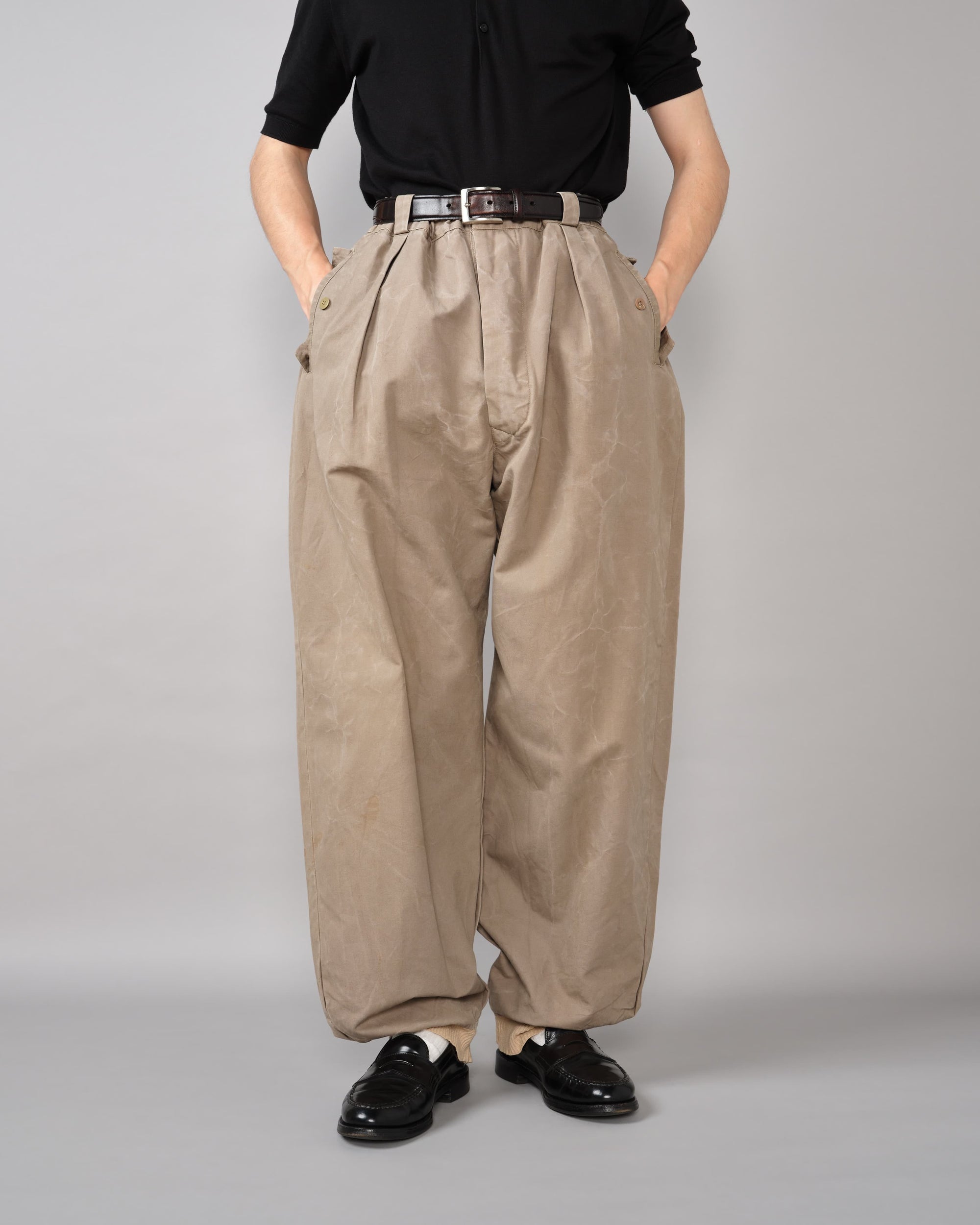 【~60's】French Vintage Cotton Canvas Ski Pants Size.95C