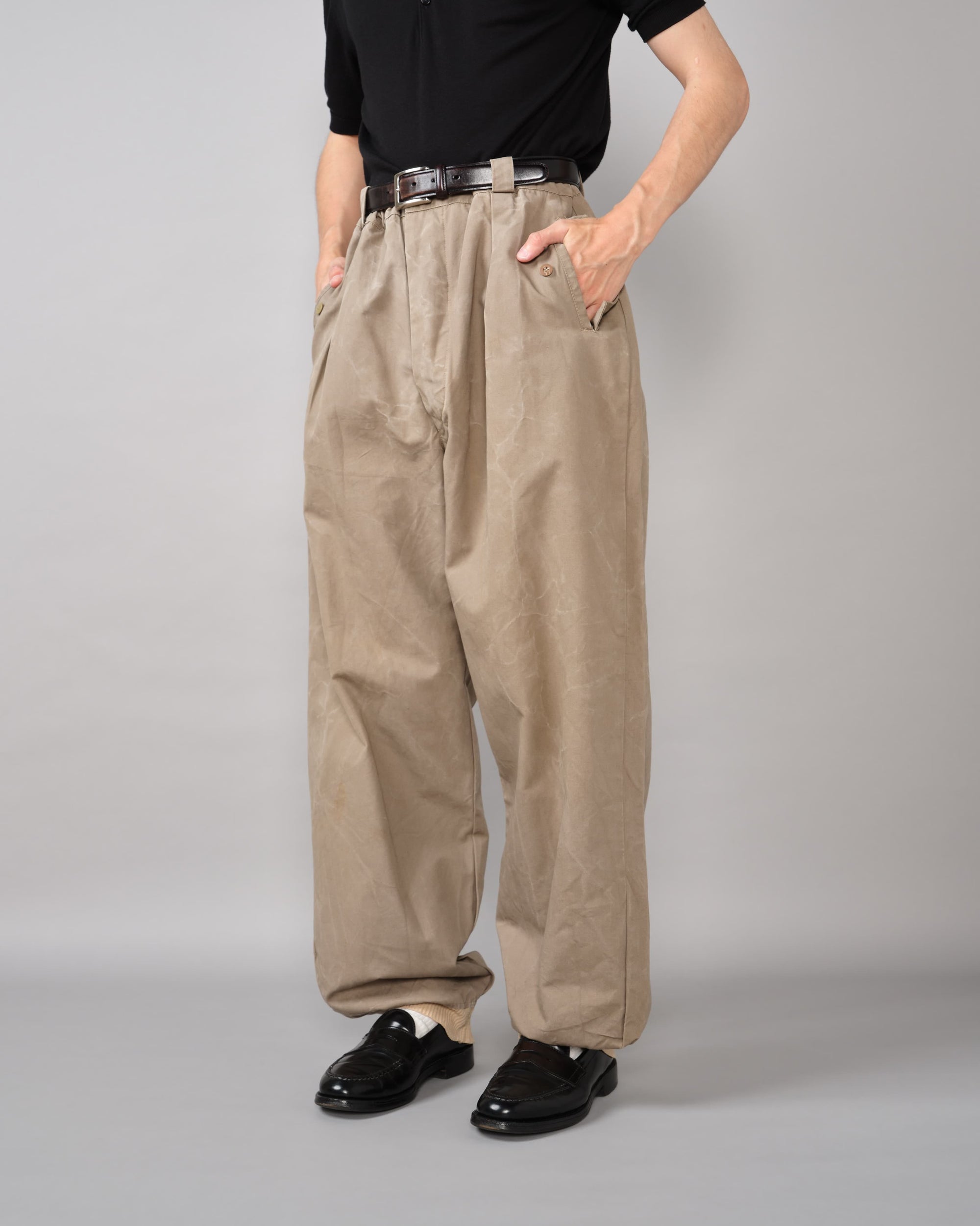 【~60's】French Vintage Cotton Canvas Ski Pants Size.95C