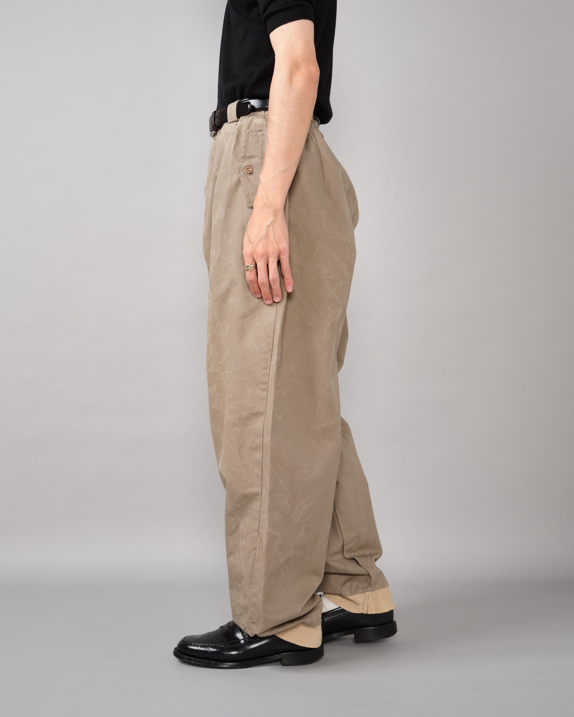 【~60's】French Vintage Cotton Canvas Ski Pants Size.95C