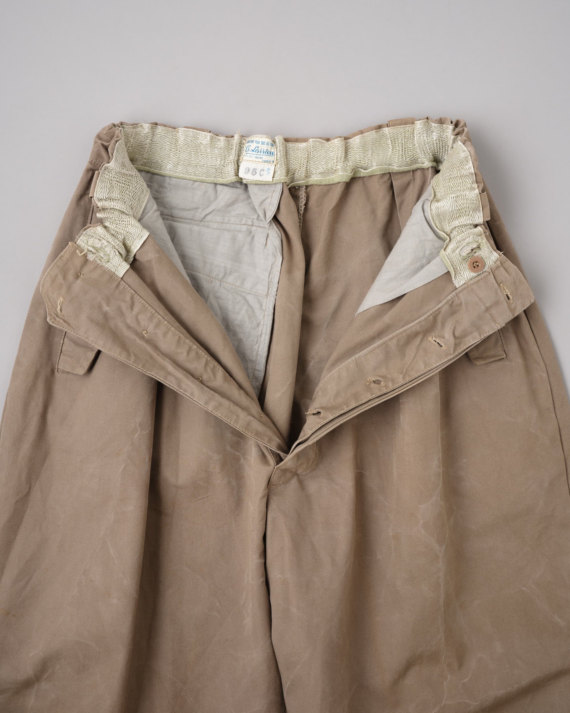 【~60's】French Vintage Cotton Canvas Ski Pants Size.95C