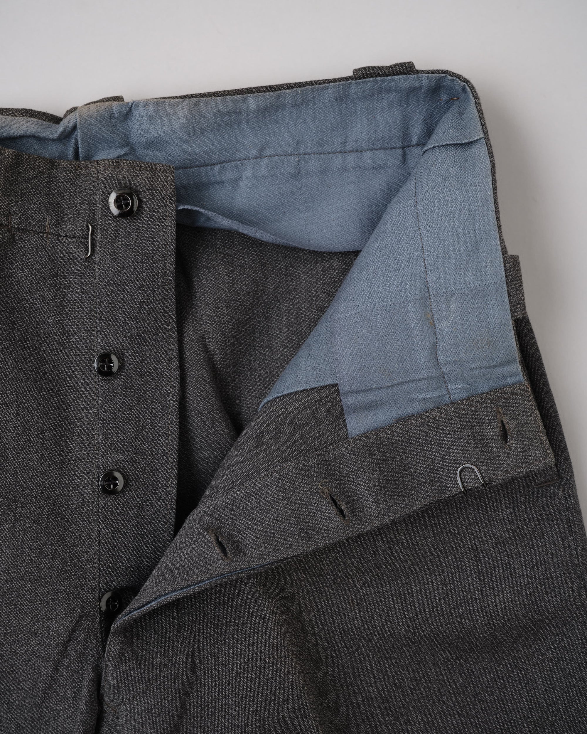 [~50's] French Vintage Black Chambray Work Pants "Dead Stock"