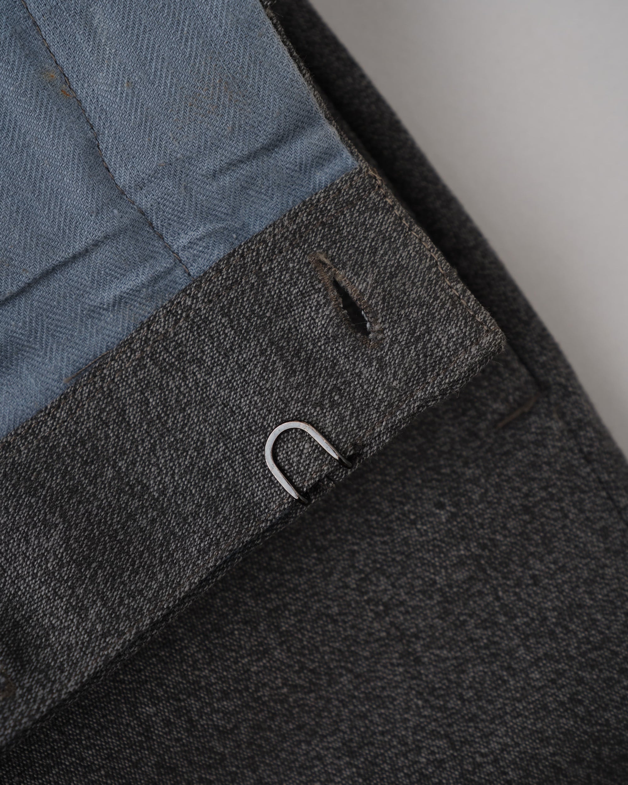[~50's] French Vintage Black Chambray Work Pants "Dead Stock"