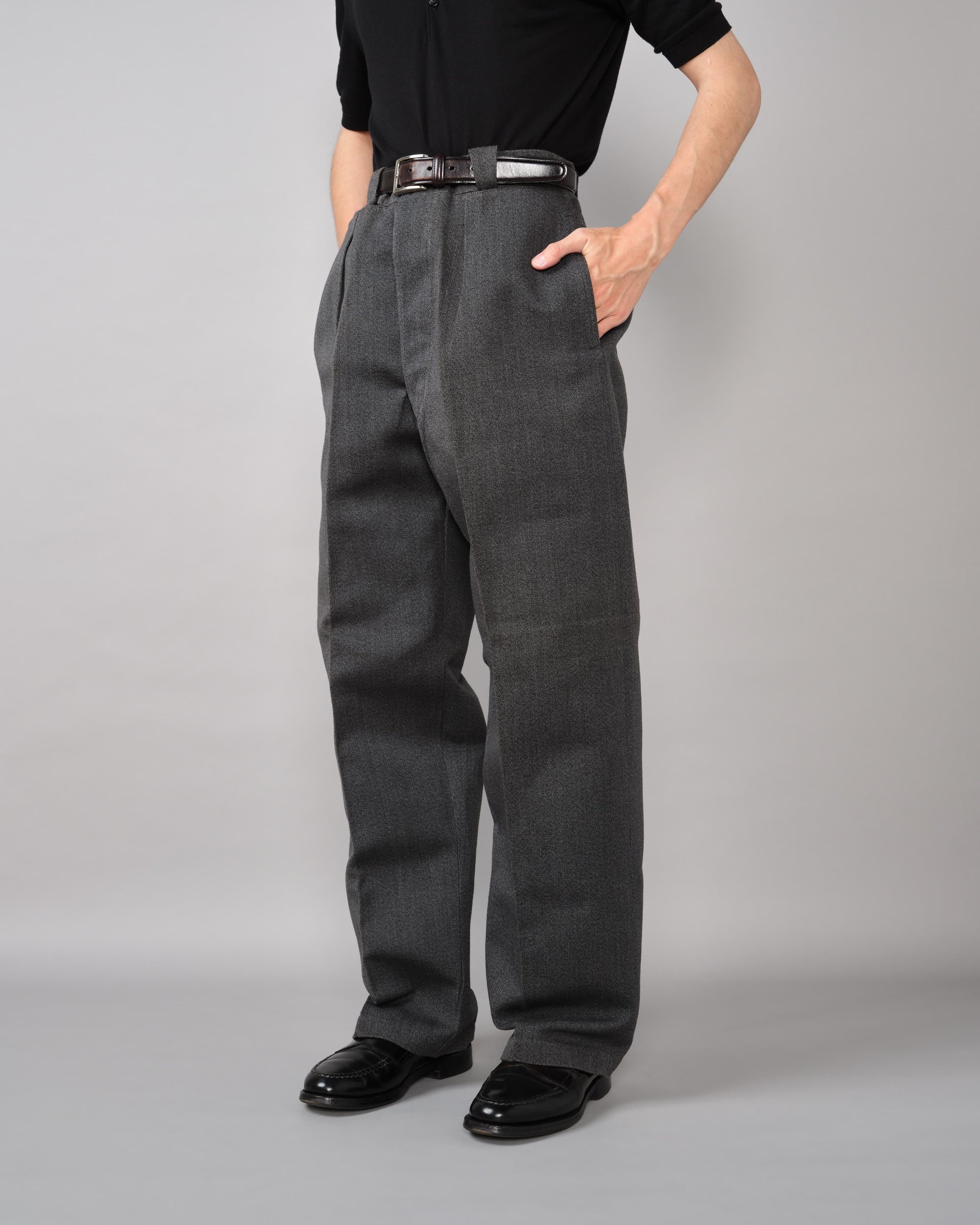 [~50's] French Vintage Black Chambray Work Pants "Dead Stock"